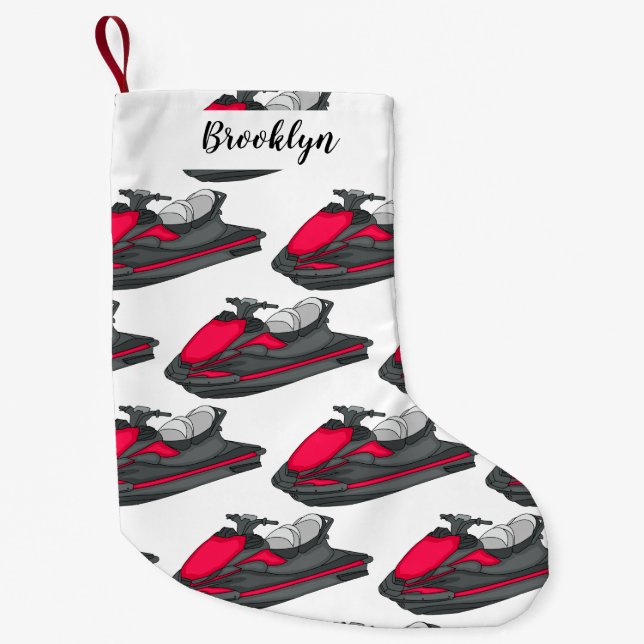 Jet skidillustration av tecknaden liten julstrumpa (Framsidan)