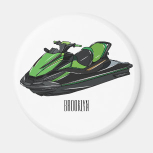 Jet skidillustration av tecknaden magnet