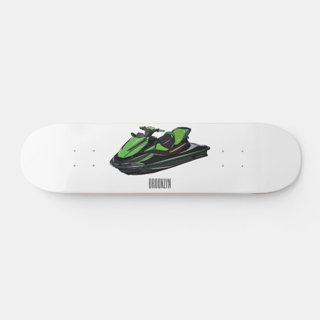 Jet skidillustration av tecknaden mini skateboard bräda 18,5 cm (Horz)