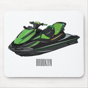 Jet skidillustration av tecknaden musmatta