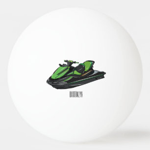 Jet skidillustration av tecknaden pingisboll