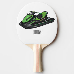 Jet skidillustration av tecknaden pingisracket