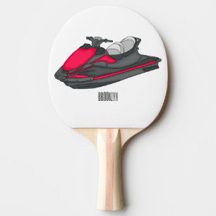 Jet skidillustration av tecknaden pingisracket