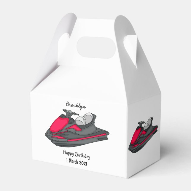 Jet skidillustration av tecknaden presentaskar (Framsidan Sidan)