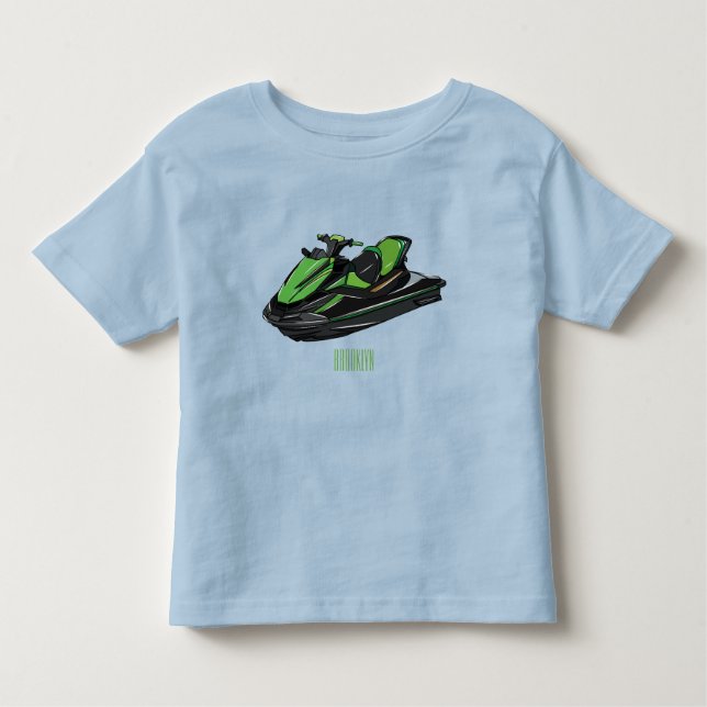 Jet skidillustration av tecknaden t shirt (Framsida)