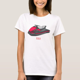 Jet skidillustration av tecknaden t shirt