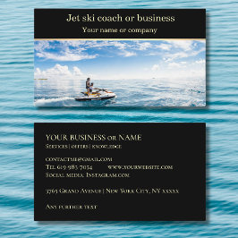 Jet skidjetinstruktör för vatten-skidbuss visitkort