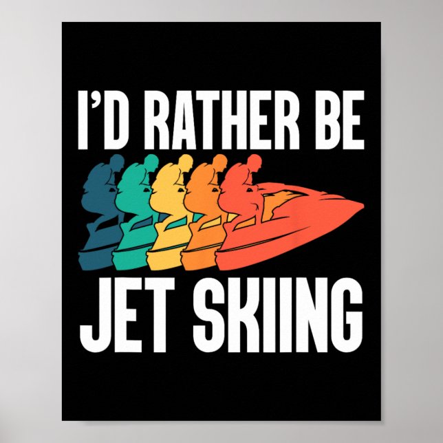 Jet Skier Driver Personal Watercraft Motorsport Je Poster (Framsidan)