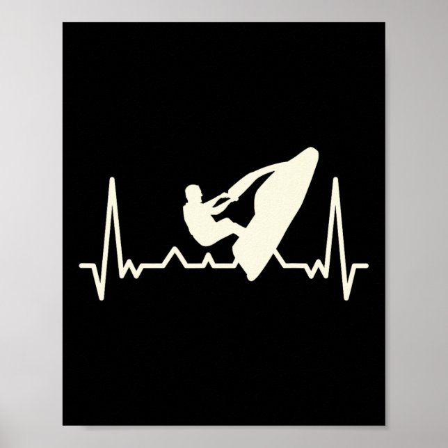 Jet Skiing Älskare I Heartslag Jet Skiing Poster (Framsidan)