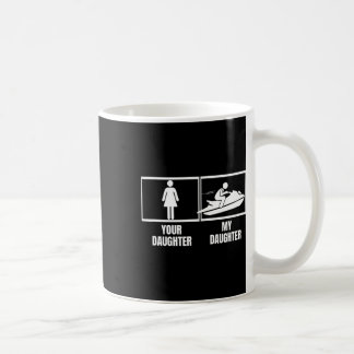 Jet Skiing Din Dotter Min Dotter Bror Rolig Kaffemugg