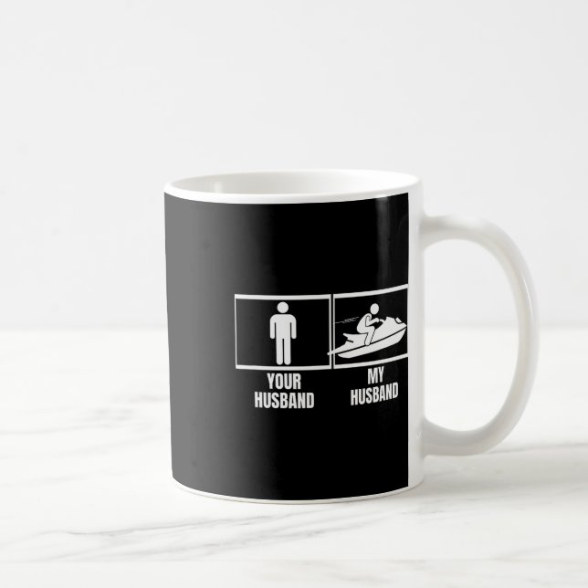 Jet Skiing Din Hund Min Hund Hustru Roligt Jet Ski Kaffemugg (Höger)