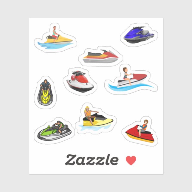 Jet Skiing Stickers Klistermärken (Ark)
