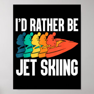 Jet skisförare vattenfarkost motorsport jet skiing poster