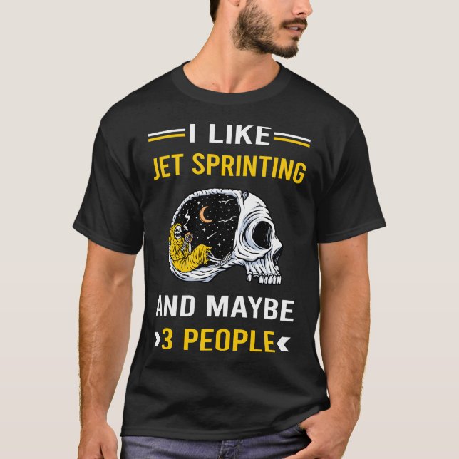 Jet Sprinting Jetsprinting Sprint Boat Tävla T Shirt (Framsida)