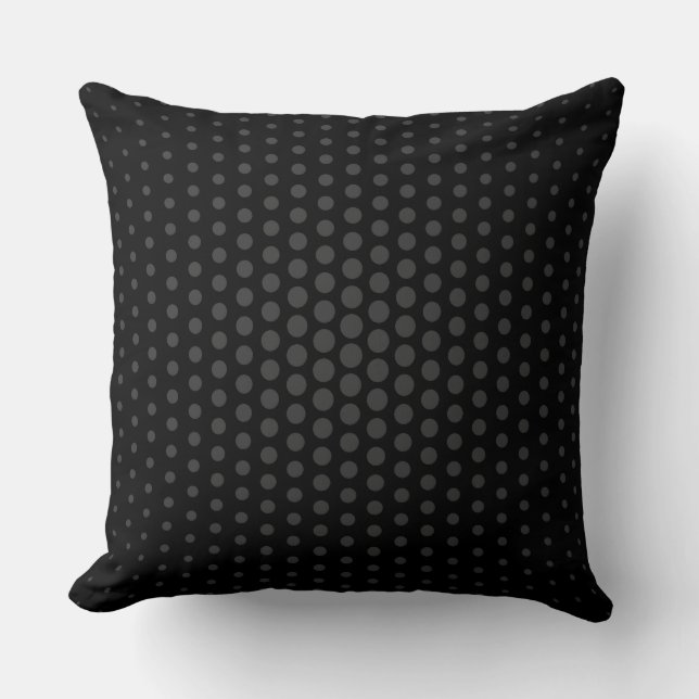Jet Techno Dots Modern Black Kudde (Framsida)