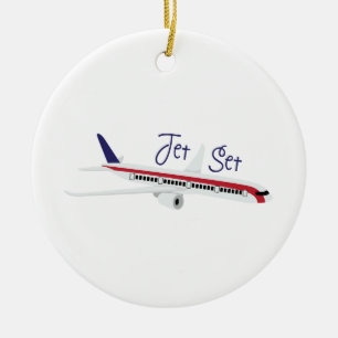 Jet-uppsättning Julgransprydnad Keramik