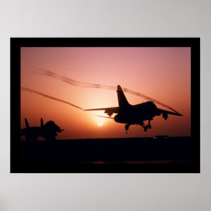 Jet vid solnedgång Poster