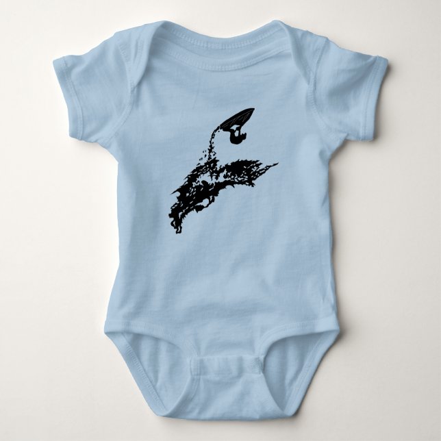 Jeten skidar stort hopp tee shirt (Framsida)