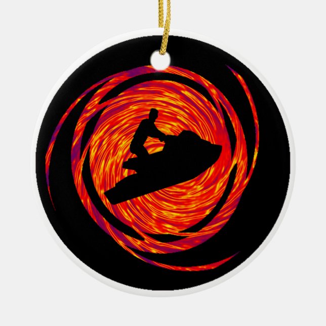 JETEN SKIDAR STYLEEEE JULGRANSPRYDNAD KERAMIK (Framsidan)