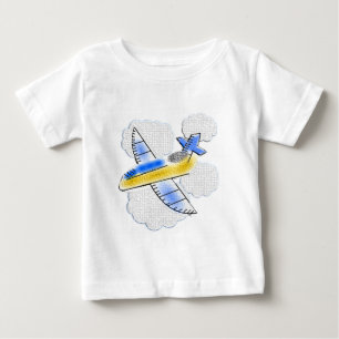 Jetflygplan i molnen tee shirt