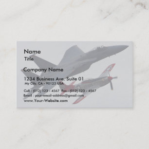 Jetflygplan lotsar cockpitpropellrar visitkort