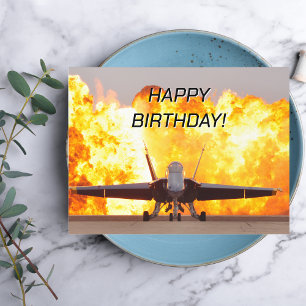 Jetflygplansfoto, Cool Aviation Födelsedag Vykort