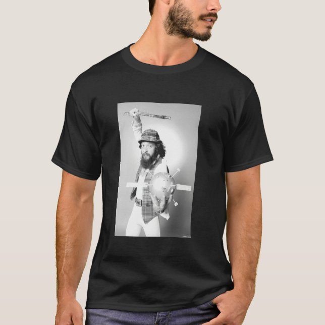 Jethro Tull Vocalist Flautist Ian Anderson By Alla T Shirt (Framsida)
