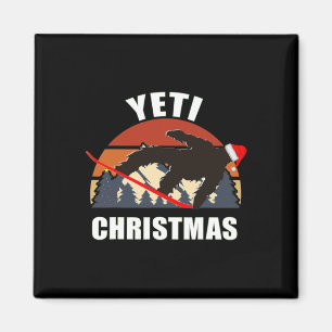 Jeti jul - Bigfoot Snowboarding Wearing Red Magnet