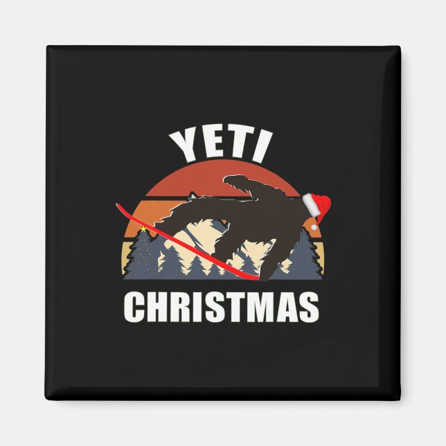 Jeti jul - Bigfoot Snowboarding Wearing Red Magnet (Framsidan)