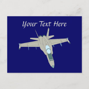 Jetjaktplan F18 Hornet Design Vykort
