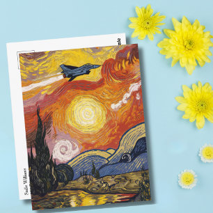 Jetjaktplan Van Gogh Flygning Födelsedag Vykort