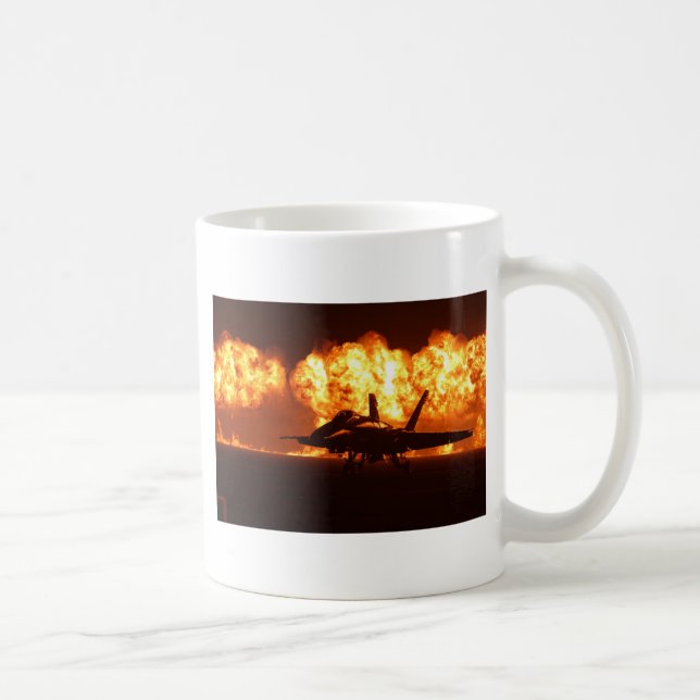 Jetjaktplansflammor Kaffemugg (Höger)