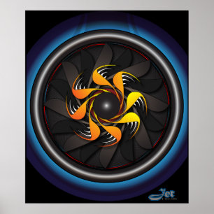 Jetmotoraffisch Poster