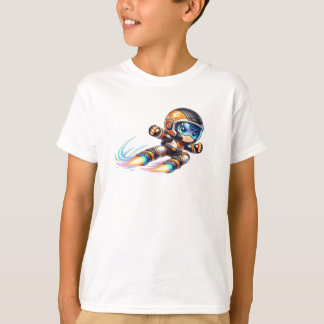 Jetpack Racer Cartoon – Cute Futuristic Sci-Fi T Shirt