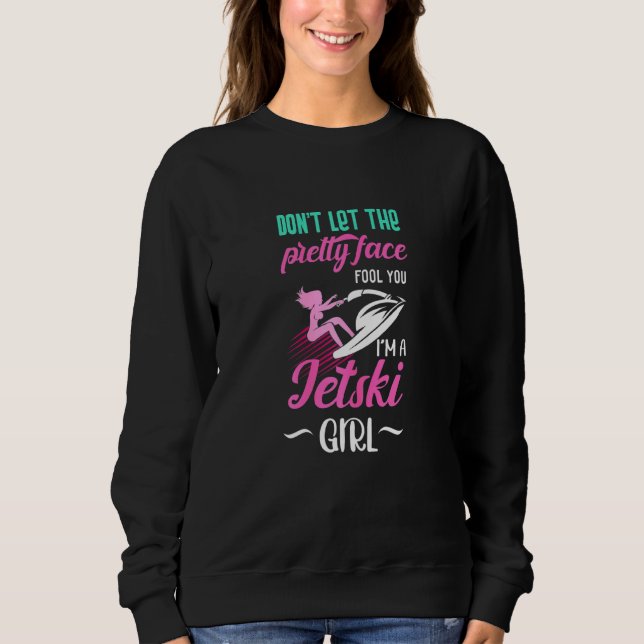 Jetski Girl Jet-Ski Motivation T Shirt (Framsida)