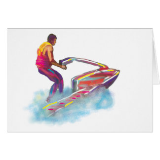 jetski hälsningskort