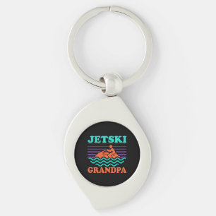 Jetski - Jetski Farfar Swirl Silverfärgad Nyckelring
