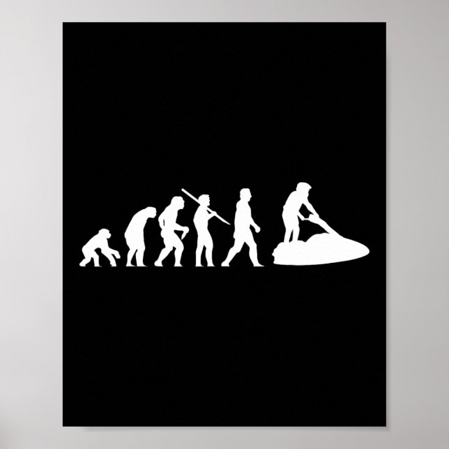 Jetski Watersport Jet Ski Skiing Evolution Poster (Framsidan)