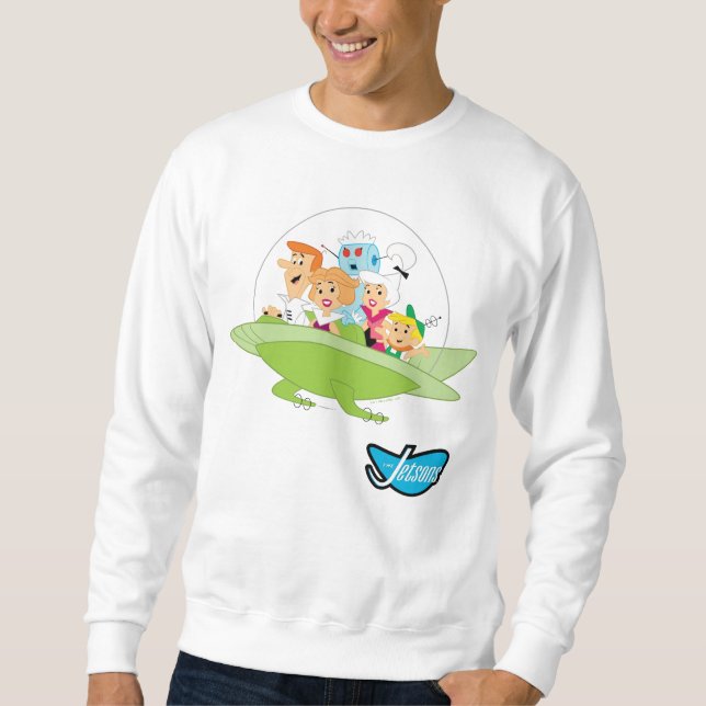 Jetsons | Familjeflygbil Lång Ärmad Tröja (Framsida)