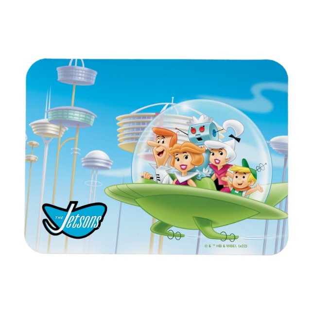 Jetsons | Familjeflygbil Magnet (Horisontell)