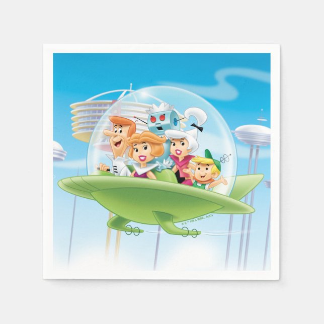 Jetsons | Familjeflygbil Pappersservett (Framsidan)