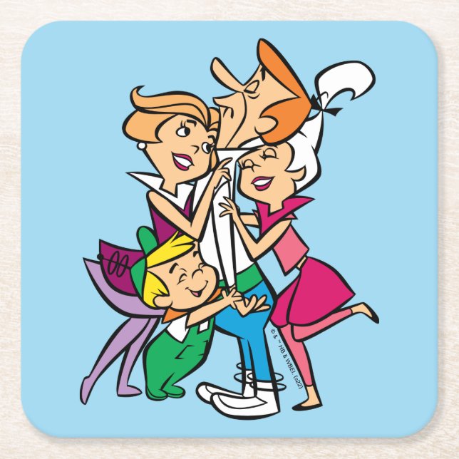 Jetsons | Familjen Underlägg Papper Kvadrat (Framsidan)