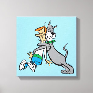 Jetsons George & Astro Hug Canvastryck