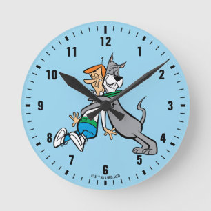 Jetsons George & Astro Hug Rund Klocka