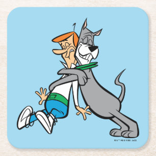 Jetsons George & Astro Hug Underlägg Papper Kvadrat