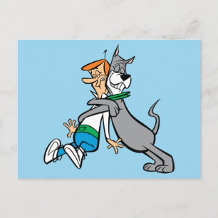 Jetsons George & Astro Hug Vykort