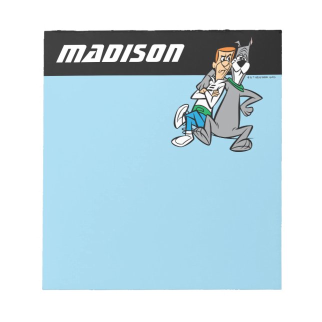 Jetsons | George & Astro | Lägg till ditt namn Anteckningsblock (Framsida)