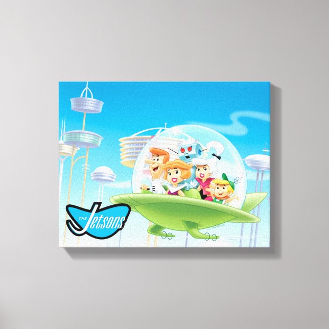 Jetsons | Kanvastrycket Familjeflygbil Canvastryck (Framsida)