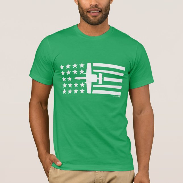 Jetstars och stripes för A-10 Warthog all vit T Shirt (Framsida)