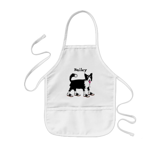 Jett, gräns collie apron barnförkläde (Framsidan)